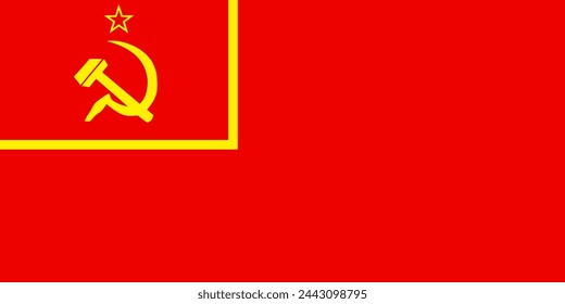 flag of Soviet Union 1924 painted on brick wall