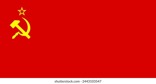 flag of Soviet Union 1924-1936 painted on brick wall