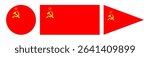 flag of Soviet Union, circle, triangle flags
