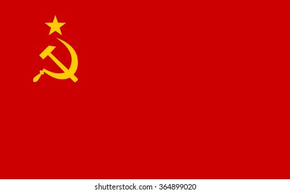 Flag of Soviet Union (SSSR) - vector