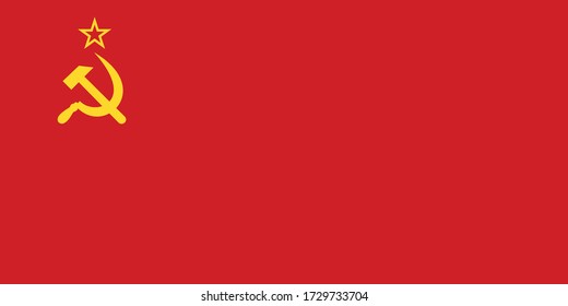 Bandera del vetor de la Unión Soviética eps 10