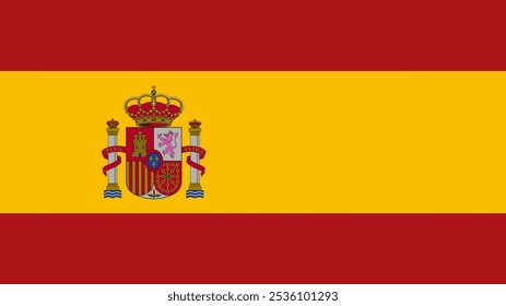 Flag of Spain, 16:9 Format, Spain Flag, Vector Images