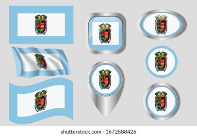 The Flag of Málaga, Spain