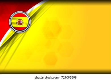 Flag of Spain in Background for Independence Day and other events, Vector Illustration Design