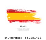 Flag of Spain, brush stroke background