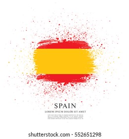 Flag of Spain, brush stroke background