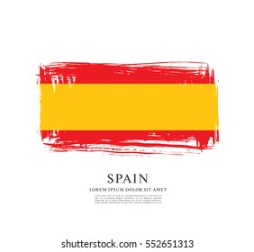 Flag of Spain, brush stroke background