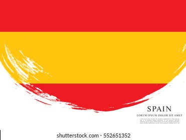 Flag of Spain, brush stroke background