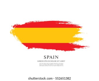 Flag of Spain, brush stroke background