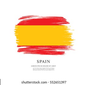 Flag of Spain, brush stroke background