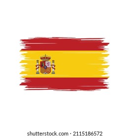 Flag of Spain with brush style