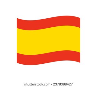 Bandera de España Vector de País Ilustración Emblema Patriótico. Elemento de diseño nacional simbólico