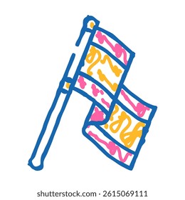 flag spain doodle icon sketch vector. flag spain sign. isolated symbol illustration