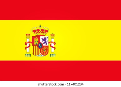 Флаг Испании с гербом