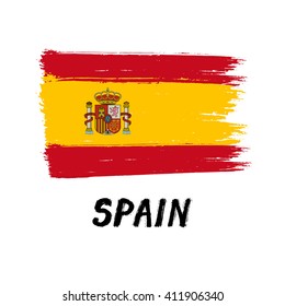 Flag Of Spain  - Grunge