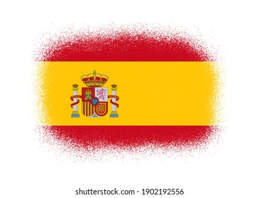 Flag of Spain in grunge style.