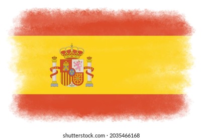 Flagge Spaniens im Grunge-Stil.