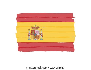 Flag of Spain in grunge style.