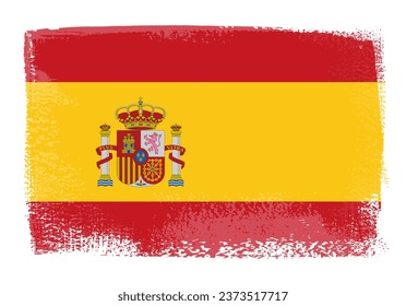 Flag of Spain in grunge style.