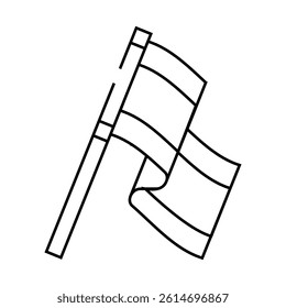 flag spain line icon vector. flag spain sign. isolated contour symbol black illustration
