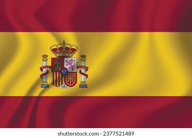 Flag of Spain. National symbol in official colors. Template icon. Abstract vector background.