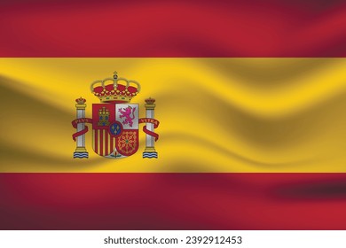 Flag of Spain. National symbol in official colors. Template icon. Abstract vector background.
