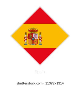 Flag of Spain participant of the Europe football competition. Vector flag.