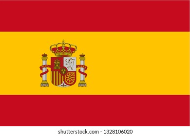 Flag of Spain Quality colour and line vector