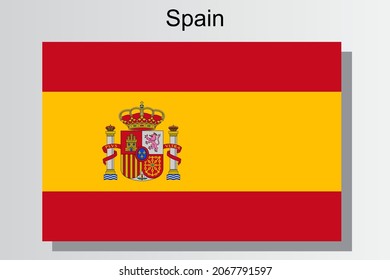 Flag of Spain with red and orange base