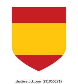 Flag of Spain in shape. Spanish flag in shape.