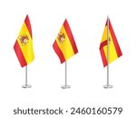 Flag of Spain with silver pole