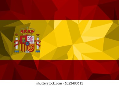 Flag of the Spain. in a textured background. Vector illustration.