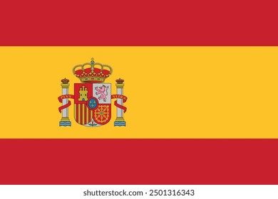 The flag of Spain, vector design