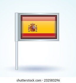 Flag of Spain, vector illustration
