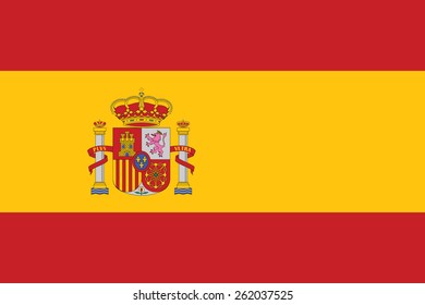 Flag of Spain. Vector Illustration