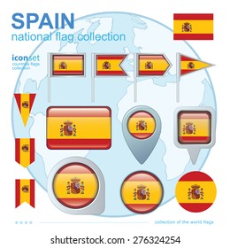 Flag of spain, vector illustration