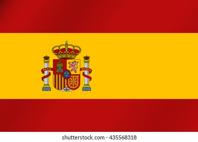 Flag of Spain. Vector illustration.