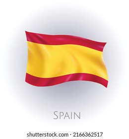 Flag of spain. Vector illustration on white background.
