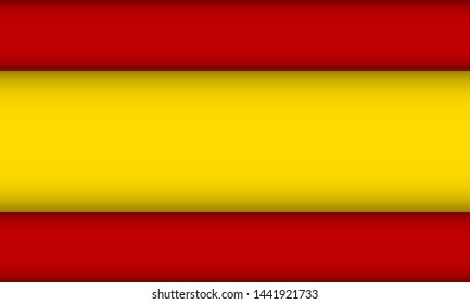 Flag of Spain. Vector illustration. Patriotic background.