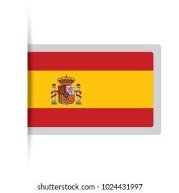 Flag of Spain. Vector illustration of a stylized flag.
The slit in the paper with shadows. isolated on white.