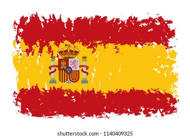 Flag of Spain.Grunge Spanish flag.