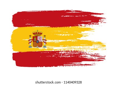 Flag of Spain.Grunge Spanish flag.