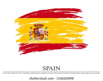 Flag of Spain.Grunge Spanish flag.
