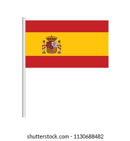 Flag of Spain.Spain Icon vector illustration,National flag for country of Spain isolated, banner vector illustration. Vector illustration eps10.