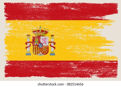 Flag of Spain.Spain flag vector illustration.