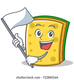 With flag sponge cartoon character funny