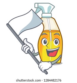 With flag spray bottles are isolated from cartoons
