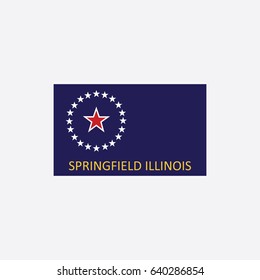 Flag of Springfield - Illinois - United States Vector Illustration

