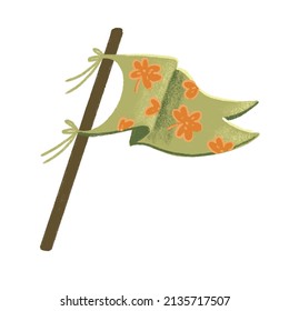 Flag Sr Patricks day symbol  on white  isolated background Vector illustration