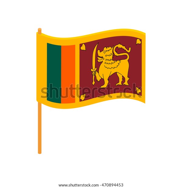 Flag Sri Lanka Icon Cartoon Style Stock Vector (Royalty Free) 470894453